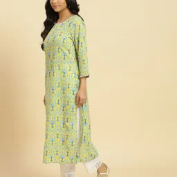 Women Floral Print Straight Kurta image 2