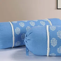 swayam Set of 2 Cotton Bolster Covers 30" X 15" image 2