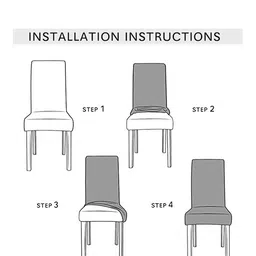 cortina eyelet curtain Pack of 4 Graphic Print Chair Slip Covers image 2