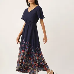 deewa Floral Print A-Line Dress image 2