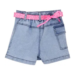 cutecumber Girls Denim Skorts with Applique image 2