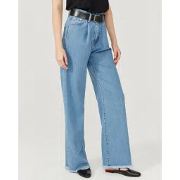 xint Lightly Washed Wide Jeans image 2