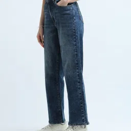 u.s. polo assn. Women Lightly Washed High-Rise Wide-Leg Jeans image 2