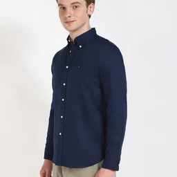 tommy hilfiger Men Regular Fit Shirt with Logo Embroidery image 2