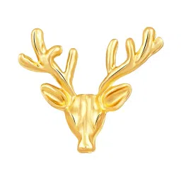 mahi Men Deer-Face Shaped Gold-Plated Brooches image 2