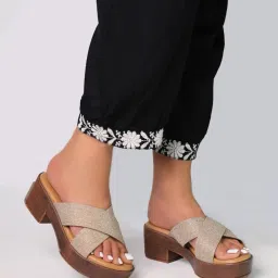 monrow Women Cross-Strap Slip-On Platforms image 2