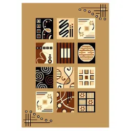 presto Abstract Pattern Rectangular Carpet image 2