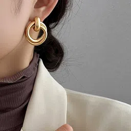 yellow chimes Gold-Plated Stud Earrings image 2