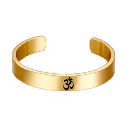 bergo jewels Om Print Gold-Plated Kada image 2