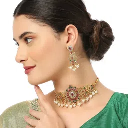 fabula Gold-Plated Necklace & Earrings Set image 2