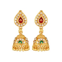 vighnaharta fashion jewellery Gold-Plated Elegant Jhumkas image 2