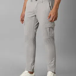 louis philippe Men Slim Fit Cargo Pants image 2