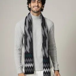 handicraft-palace Men Checked Scarf with Tassels image 2