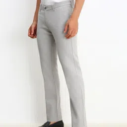 allen solly Men Slim Fit Flat-Front Trousers image 2