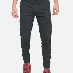 bullmer Men Graphic Print Track Pants with Insert Pockets image 2