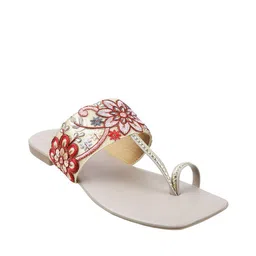 metro Embellished Toe-Ring Flip-Flops image 4