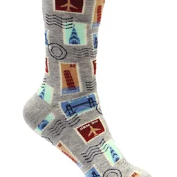 leonardi Men Graphic Print Mid-Calf Length Socks image 2