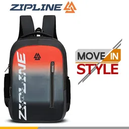 zipline Typographic Back Pack with Zip-Closure image 2