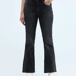 u.s. polo assn. Women Mid-Wash Flared Fit Jeans image 2