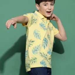 li'l tomatoes Boys Tropical Print Regular Fit Polo T-Shirt image 2