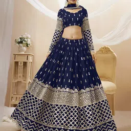 zeel clothing Women Embroidered Lehenga Choli Set with Dupatta image 2
