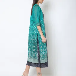 avaasa set Floral Print Dress with Embellished Jacket image 2