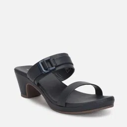 allen solly Women Double-Strap Chunky-Heeled Sandals image 2