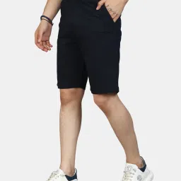 9 impression Flat-Front Shorts with Belted Loops image 2