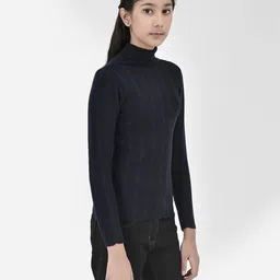 crimsoune club Striped Turtle-Neck Pullover image 2