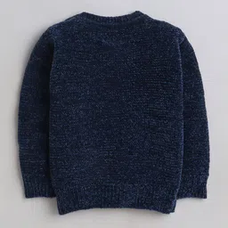 yellow apple Girls Round-Neck Woolen Cardigan image 2