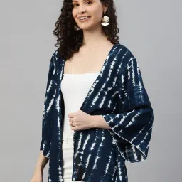 deebaco Women Shibori Print Loose Fit Shrug image 2
