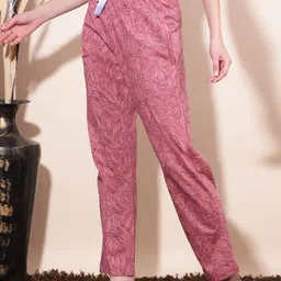 dollar missy Women Regular Fit Leaf Pyjamas with Insert Pockets image 2