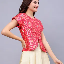 frolic rolic Women Woven Back-Open Blouse image 2