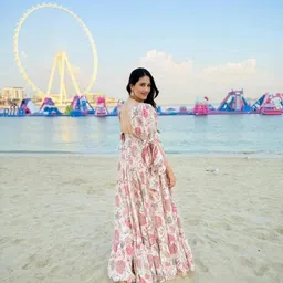 svaraa Women Floral Print Flared Kurti image 2