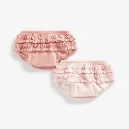 mothercare Pack of 2 Ruffled Briefs with Elasticated Waist image 2