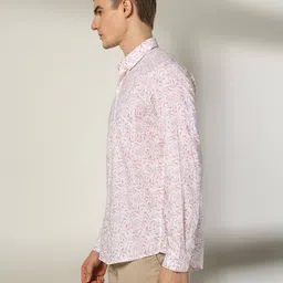 john players Men Leaf Print Slim Fit Shirt image 2