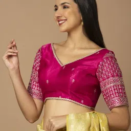 salwar studio Women Embroidered Back-Open Blouse image 2