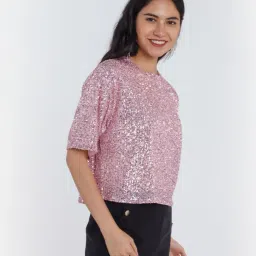 zink london Women Embellished Regular Fit Top image 2