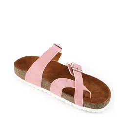 mozafia Women Slip-On Flat-Sandals with Buckle Accent image 2