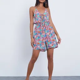 i saw it first Floral Print Playsuit with Insert Pockets image 2