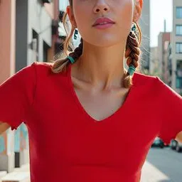 Shein Fitted V-Neck Crop Top-picture-34