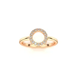 valanova Women Sterling Silver Rose Gold-Plated Lab Grown Diamond Ring image 4
