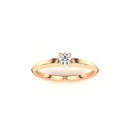 valanova Women Sterling Silver Rose Gold-Plated Lab Grown Diamond Ring image 4