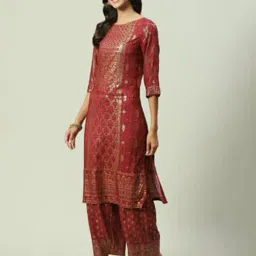 biba Embroidered Straight Kurta image 2