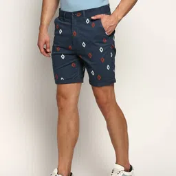 showoff Men Ikat Print Slim Fit Flat-Front Shorts image 2