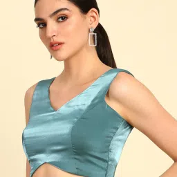 soch Women Sleeveless Back Open Blouse image 2