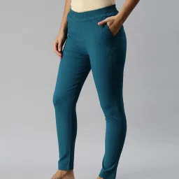 soch Women Mid-Rise Pants with Elasticated Waist image 2