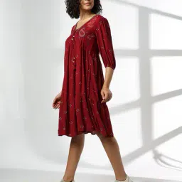 fusion Women Embroidered Empire Dress image 2