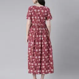 swishchick Women Round-Neck Fit & Flare Dress image 2