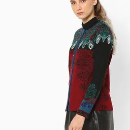 american eye Knitted Cardigan with Button Placket image 2